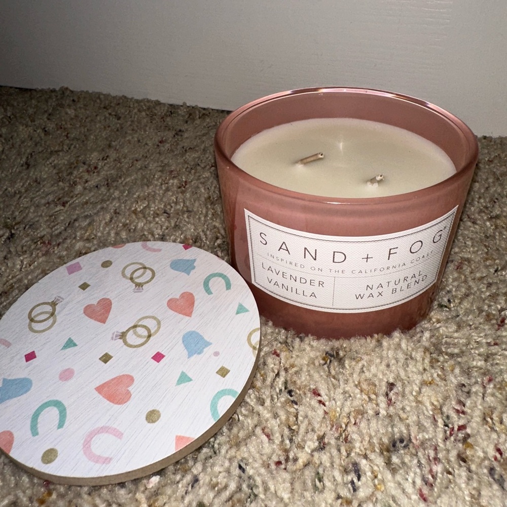 Candle sand + fog lavendar vanilla married gift 💝 💍